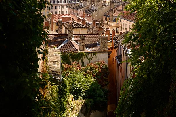 istock Panoramic rooftop view of old town 2242209867