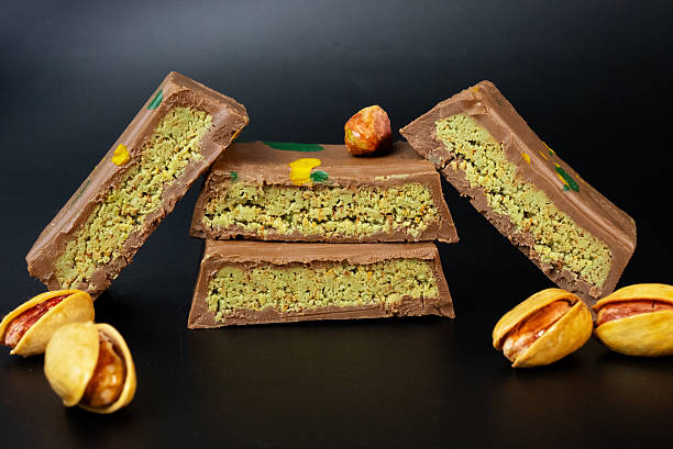 istock Pistachio Chocolate Bars, Gourmet Dessert Macro Shot 2242210505
