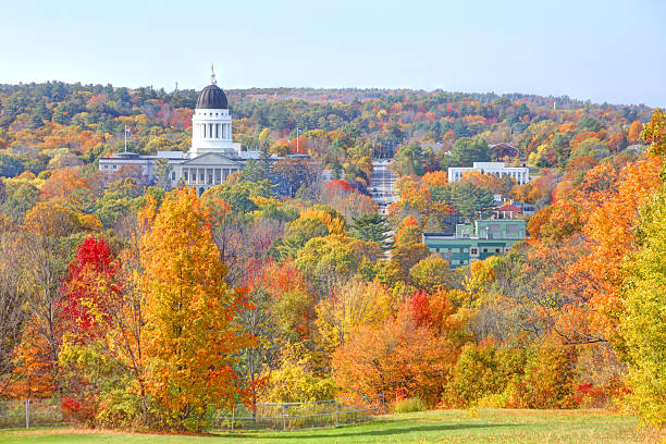 istock Maine State House with autumn foliage 2242210693