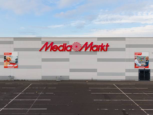 Giessen, Germany – October 12, 2025: Exterior view of a MediaMarkt electronics retail store with signage