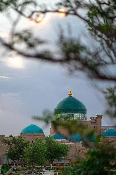 istock Azure Domes of Khiva – Ancient Architecture Framed by Nature 2242222178