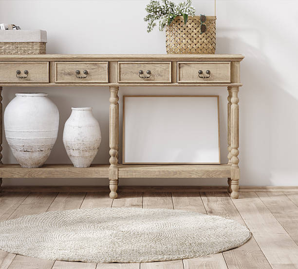 istock Mockup frame close up in cozy farmhouse room interior 2242227700