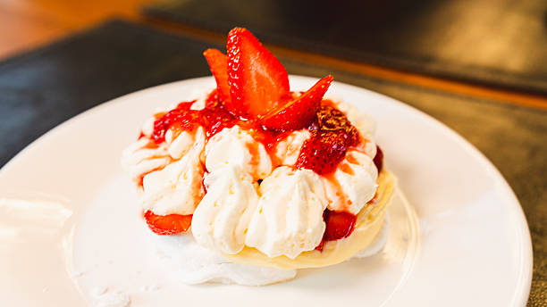 istock Strawberry Pavlova Dessert on Plate 2242227900