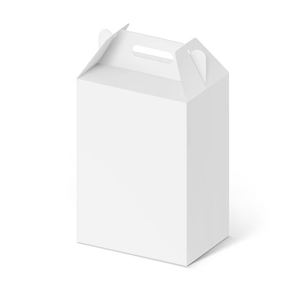 istock Gable box with handle for transport and sell your product mockup. 2242234927