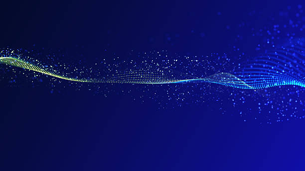 istock Futuristic line wave background 4K stok video 2242235276