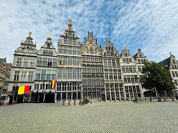 istock Grote Markt Antwerp City Hall Belgium 2242237881