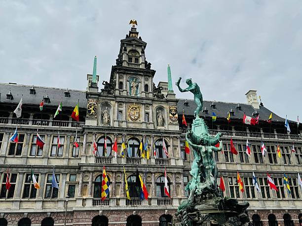 istock Grote Markt Antwerp City Hall Belgium 2242237882