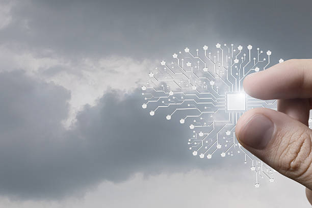 istock Innovative technology merges with nature in the cloudy sky. 2242239664