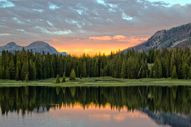 istock Amazing Dramatic Sunset at the lake 2242248584