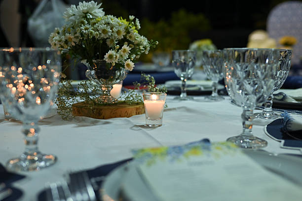 istock buffet table with dishes, candles, arrangements and wedding dinner decoration 2242265583