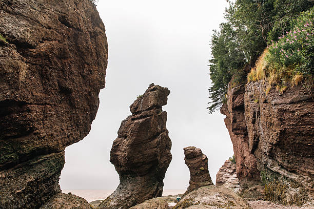 istock Dramatic Sea Stacks Between Cliff Walls Along a Quiet Coastal Beach 2242274131