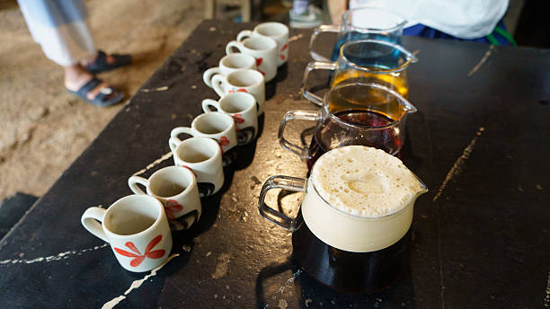 A delightful variety of exquisite coffees and fine teas is served in charming small cups Chiang Mai
