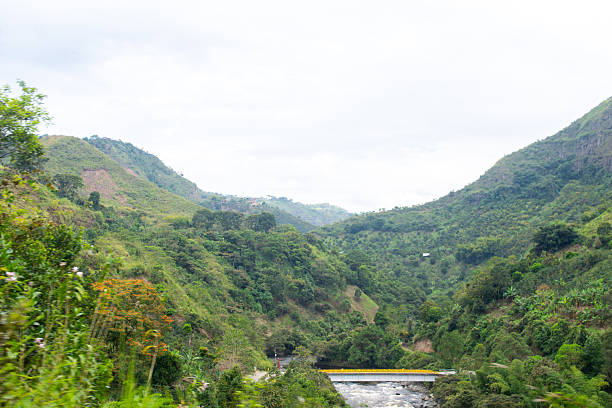 Beautiful mountainous scenery surrounding San Agustin, Huila, Colombia, showcasing lush greenery and serene nature.