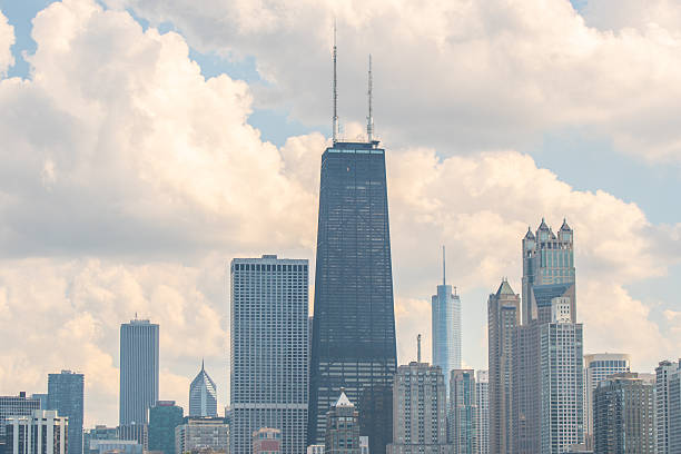 A view of the Chicago skyline from the north west