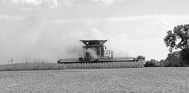 istock Fall Harvest-Soybean field with Combine- Howard County, Indiana 2242285126