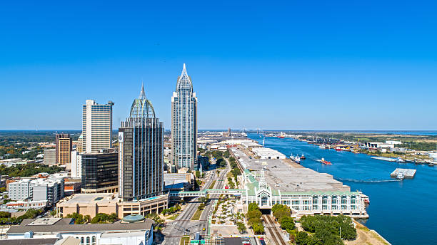 istock Aerial view of downtown Mobile, Alabama 2242287235
