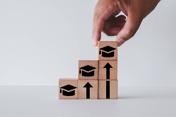 istock Education and Learning Concept. Step-by-Step to Graduation and Success. 2242287364