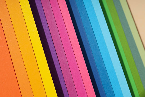 Palette of colored paper. Minimalistic design.