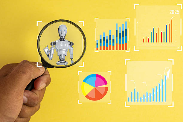 istock AI Data Analysis and Business Intelligence (BI) Concept. Focus on robot and charts. 2242293288