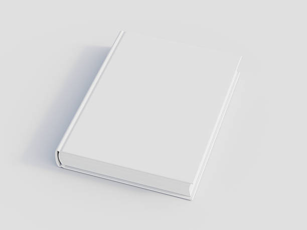 istock Blank white book on white background. Blank white book cover mockup. 3d rendering 2242306199