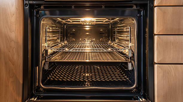 istock Modern empty open electric oven with hot air ventilation and self cleaning (Pyrolysis) 2242307030