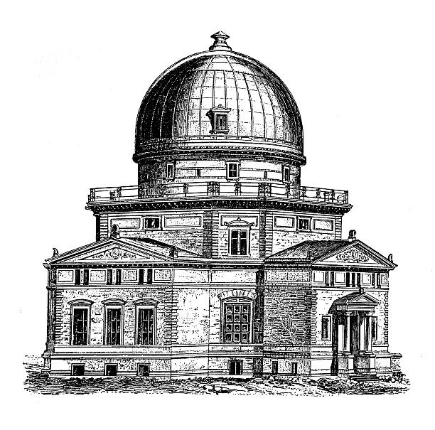 Giant telescope in an observatory