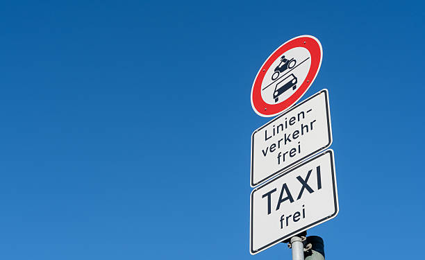 Germany, Potsdam, Downtown, October 18, 2025 - Traffic sign prohibiting motor vehicles