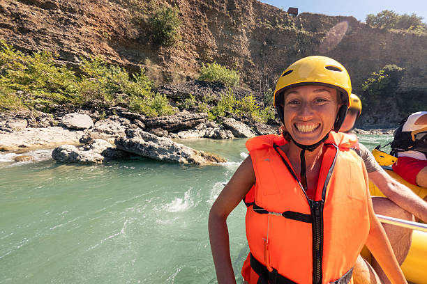 istock Woman Smiling on Rafting Adventure Trip 2242336900