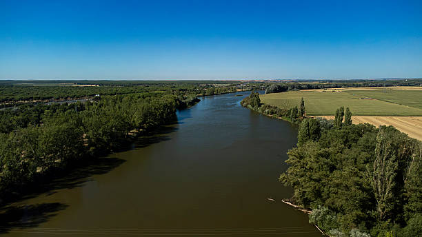 istock Duero river flowing through a natural landscape under clear blue sky 2242342716