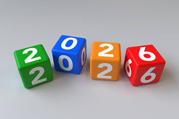 istock Colorful cubes showing the year 2026 2242345230