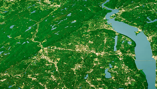 istock Rockland County NY Satellite Landscape View 3D Render Color 2242345814