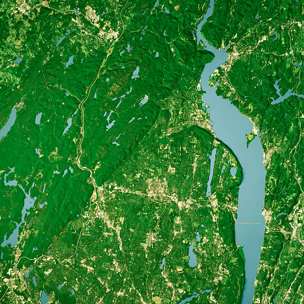 istock Rockland County NY Satellite Topographic Map 3D Render Color 2242345872