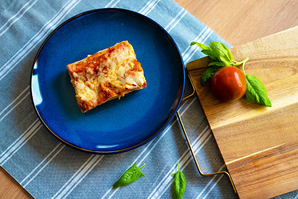 Classic Thick Crust Sicilian Pizza Ready to Eat.