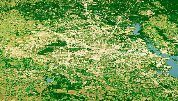 istock Harris County NY Satellite Landscape View 3D Render Color 2242352472
