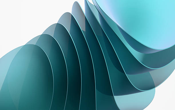 istock Blue and Teal Fluid Shapes — Elegant Abstract Design with Glossy Soft Texture 2242353369