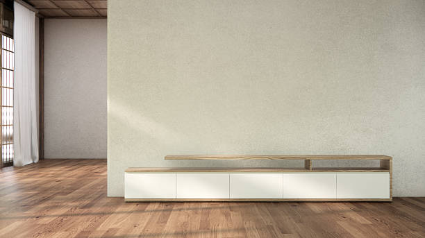 istock china cabinet wooden minimalist design muji style.3D rendering 2242375272