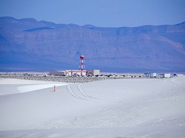 Super zoom view of a military facility, White Sands Missile Range, New Mexico.