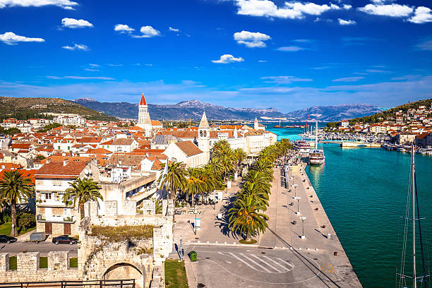 Panoramic view of Trogir town centre