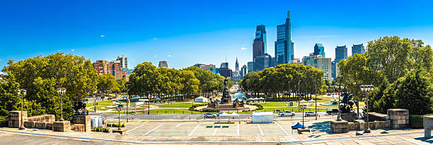 istock Philadelphia Benjamin Franklin Parkway and downtown cityscape pa 2242383578