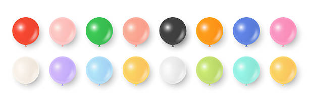 istock Vector 3d Realistic Colorful Balloons. Realistic Party Balloons. Colorful Birthday Balloon Set. Helium Balloon. Vector Illustration 2242390600