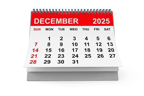 istock 2025 Year December Calendar. 3d rendering 2242395165