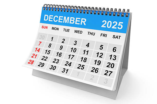 istock 2025 Year December Calendar. 3d Rendering 2242395177
