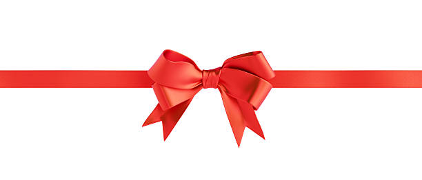 istock Celebration And Gift Concept. Shiny Red Ribbon With Decorative Bow Isolated. 3d Rendering 2242395191