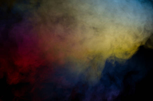 istock Blue and yellow steam on a black background. 2242401357