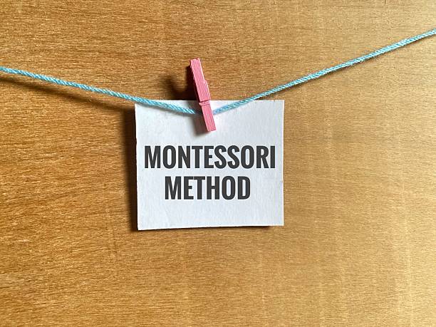 istock A single piece of white paper with the words Montessori Method. 2242424775