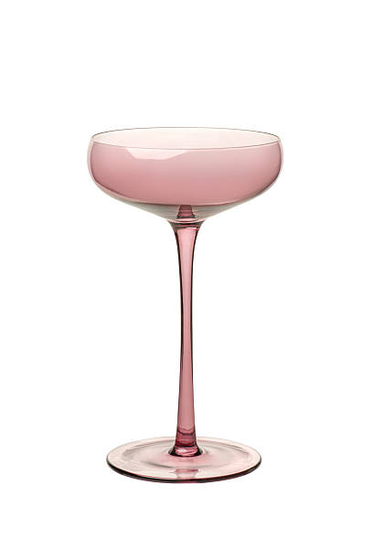 istock Glass pink cocktail glass on white isolated background 2242425745