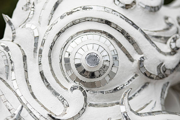 Abstract white bright sculptures shapes textures