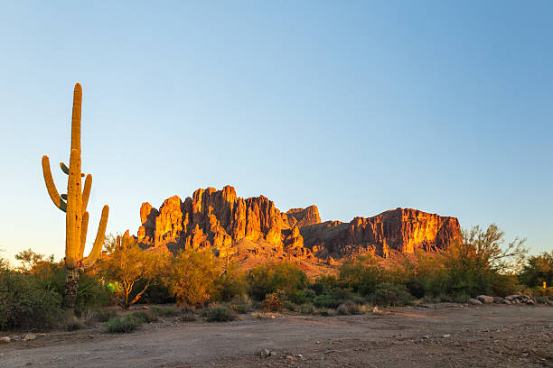 istock Sunset Over Superstition Mountains at Lost Dutchman State Park 2242439635