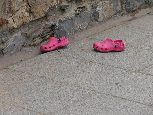 Children's Shoes on Stone slabs