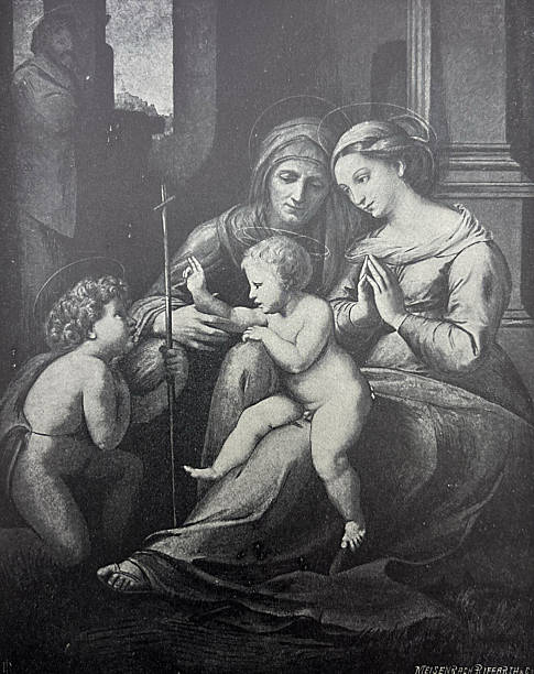 istock Antique illustration - Madonna Del Divino Amore - in the Naples Museum 2242449860